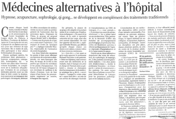 Médecines alternatives à l'hôpital